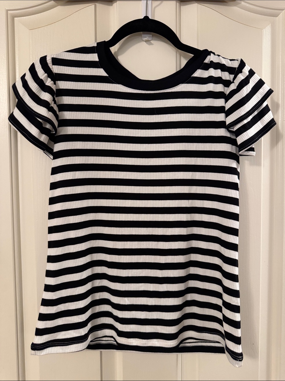 Black & White Striped Top